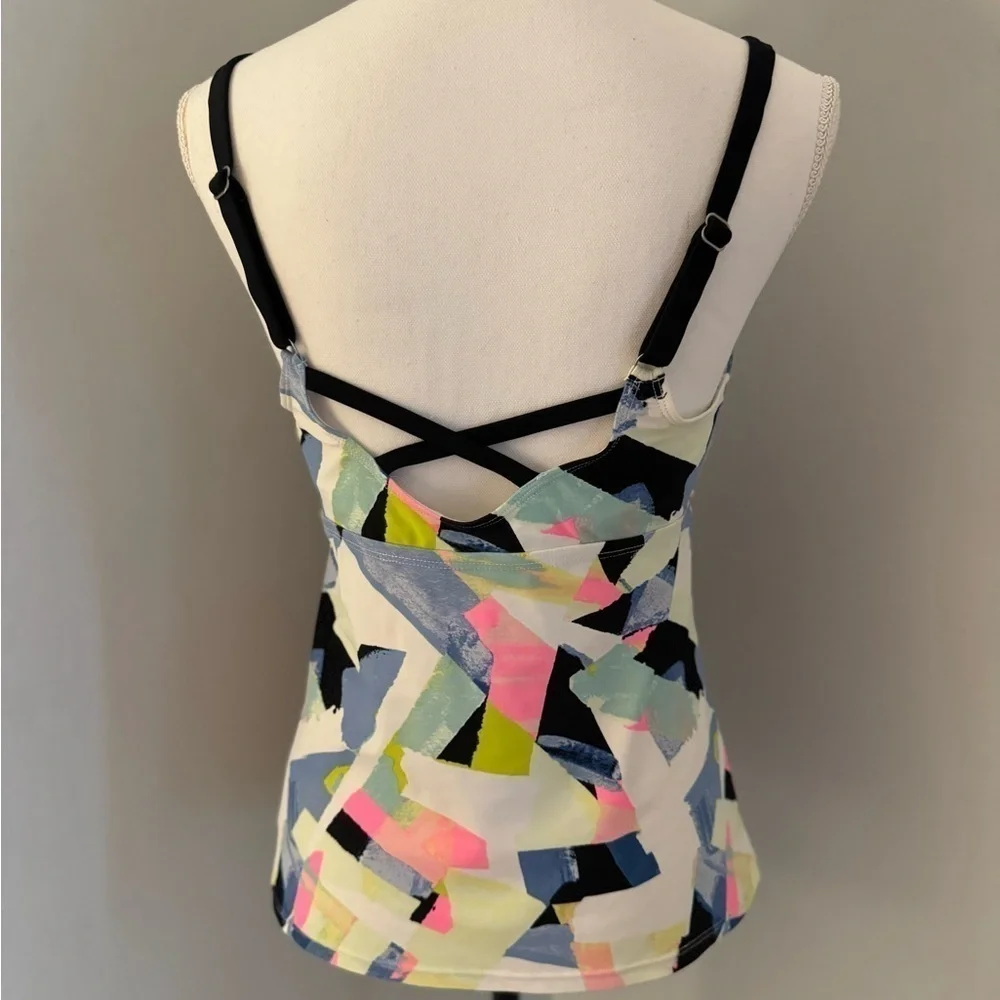Zelos Geometric shapes Tankini Top M